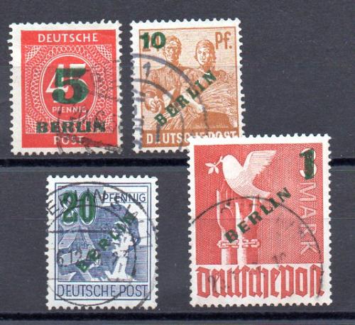 Berlin Nº Yvert 47/50 Valor Catalogo 50.0€ Nº MIchel 64/67 (o)